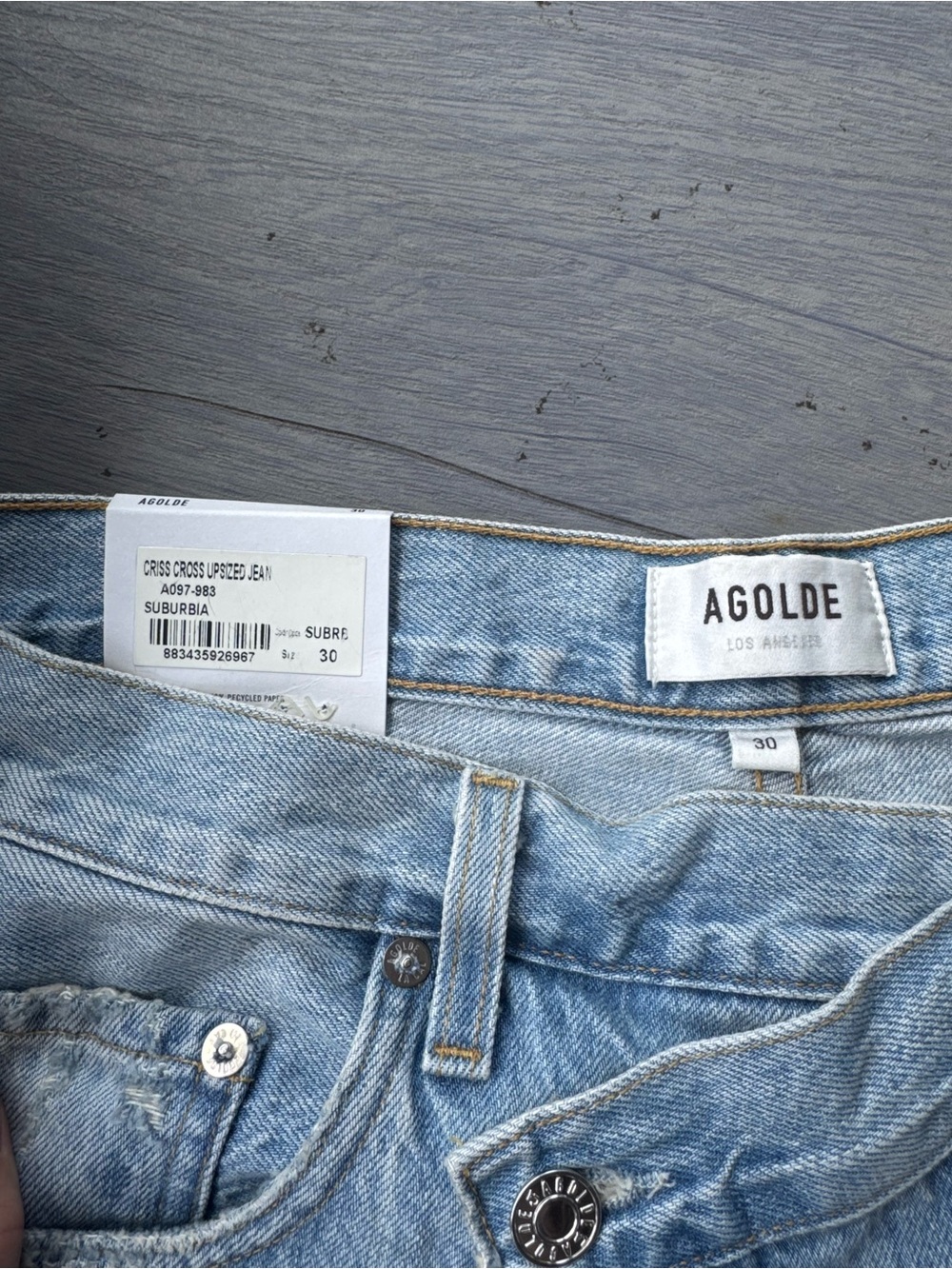 Agolde Criss Cross Upsized Jean - NWT - Picture 2 of 10